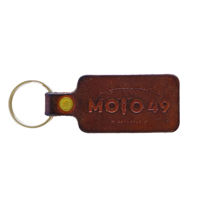Moto 49 Leather Key Tag